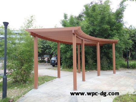 鳳崗鳳凰圍驛站木塑廊架